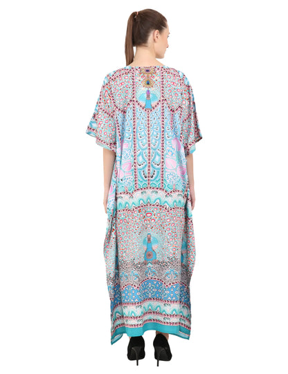 Women Long Kaftans Summer Holiday Caftan Dress 3 Colors S-3XL