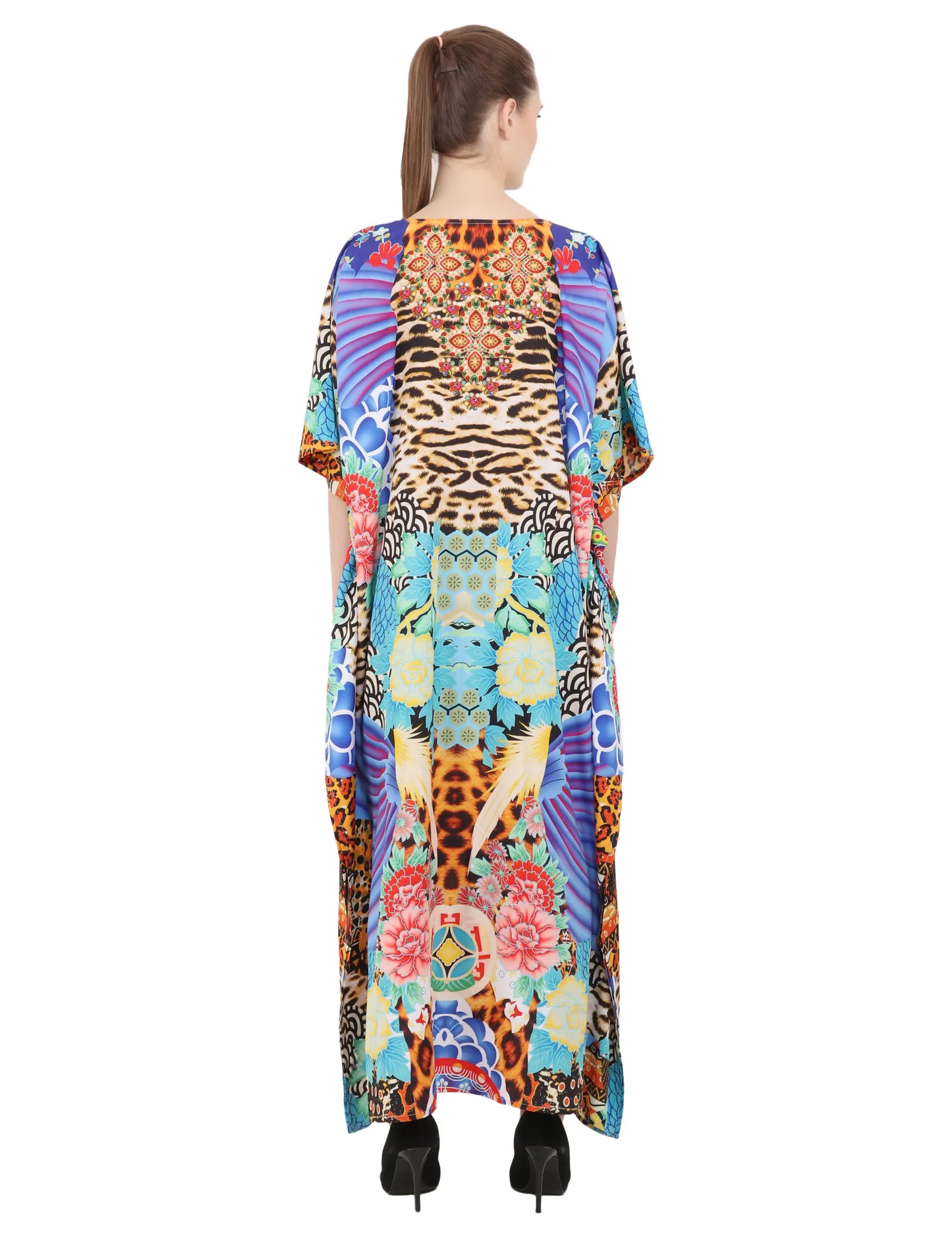 Women Long Kaftans Summer Holiday Caftan Dress Multicolor S-3XL
