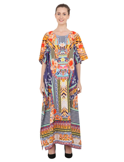 Women Long Kaftans Summer Holiday Caftan Dress Multicolor S-3XL
