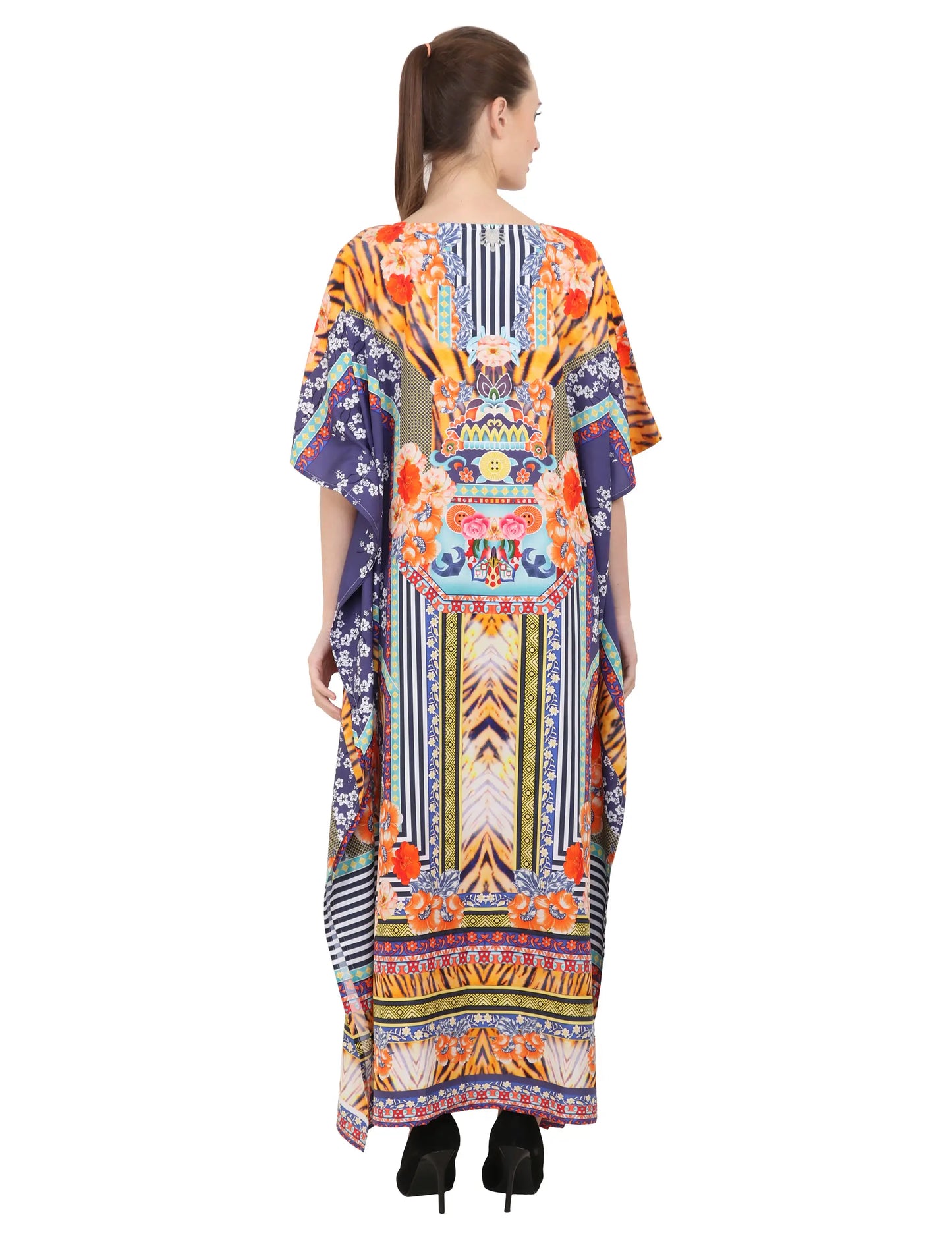 Women Long Kaftans Summer Holiday Caftan Dress Multicolor S-3XL