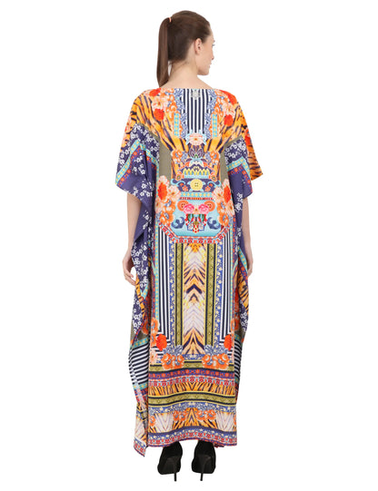 Women Long Kaftans Summer Holiday Caftan Dress Multicolor S-3XL