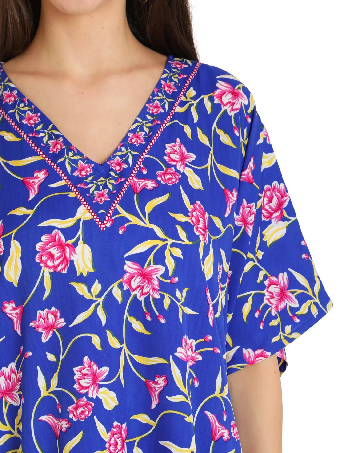 Women Long Kaftans Summer Holiday Caftan Dress 3 Colors S-3XL