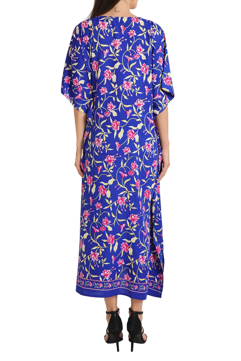 Women Long Kaftans Summer Holiday Caftan Dress 3 Colors S-3XL