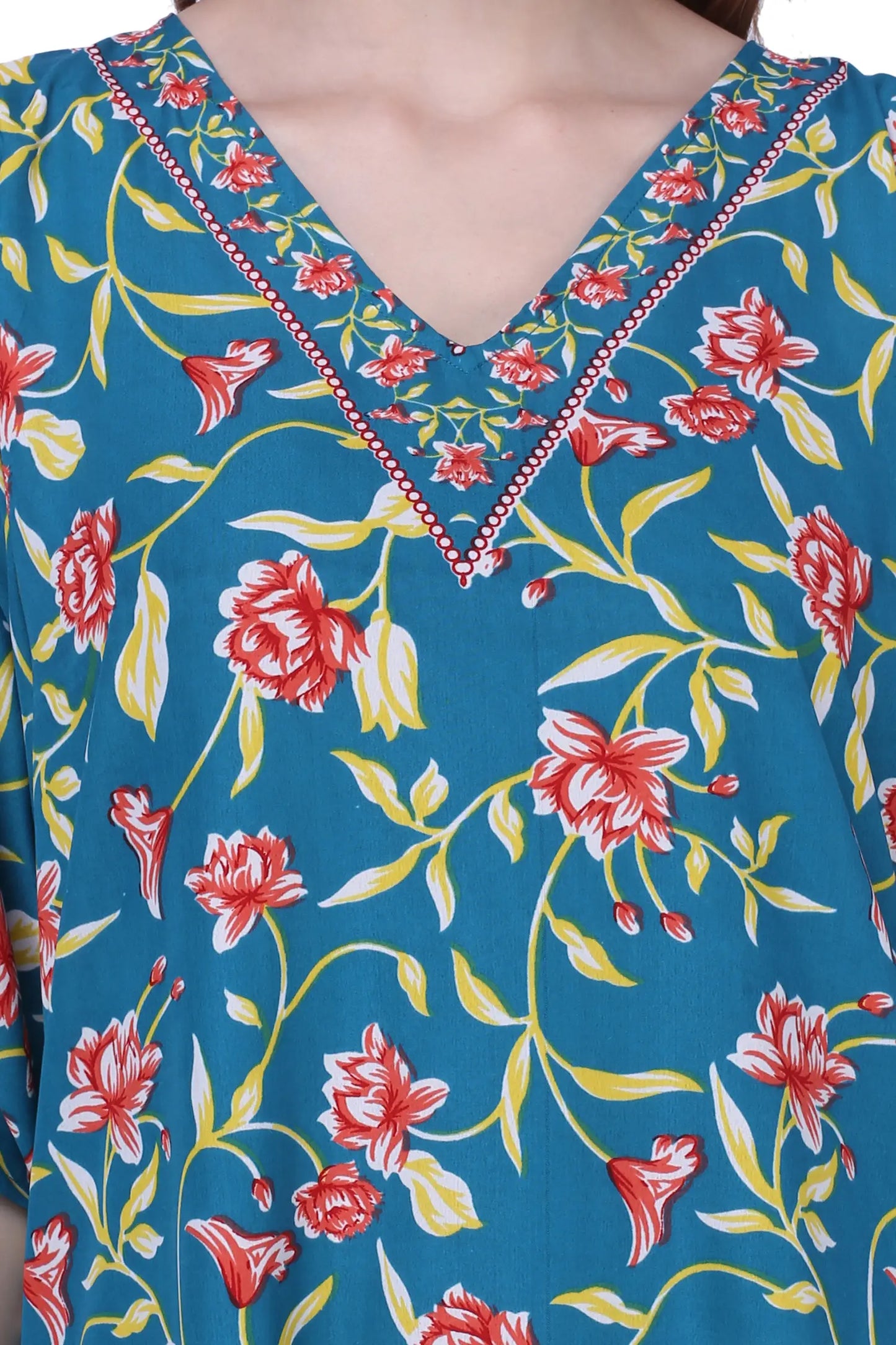 Women Long Kaftans Summer Holiday Caftan Dress 3 Colors S-3XL
