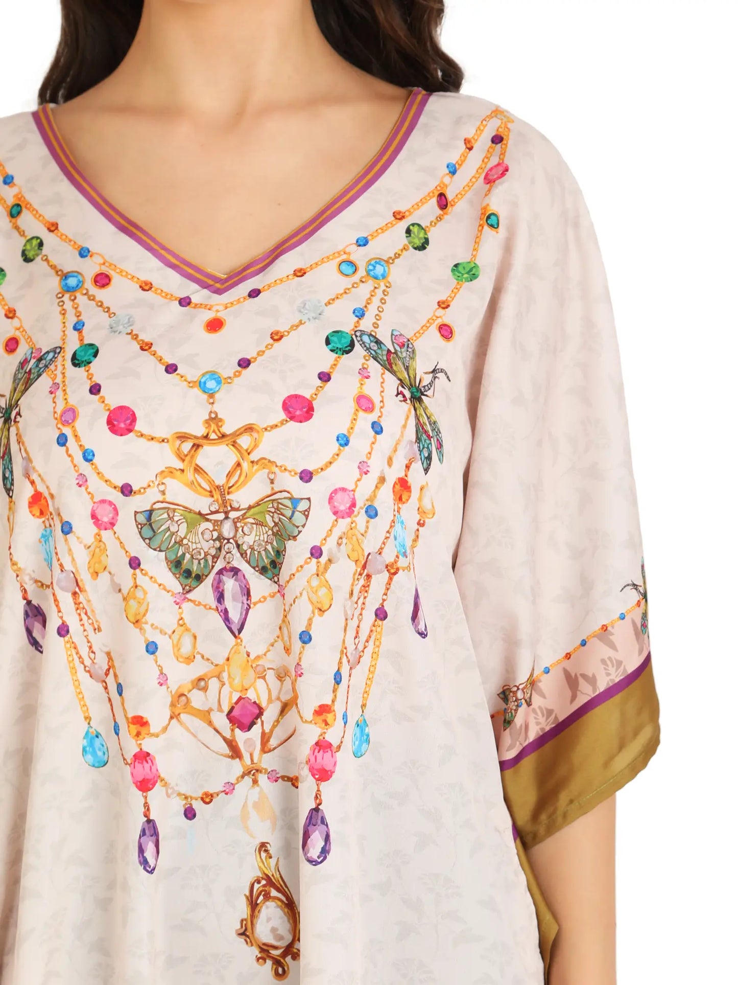 Women Long Kaftans Summer Holiday Caftan Dress Bronze S-3XL