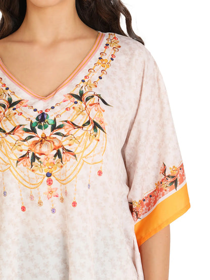 Women Long Kaftans Summer Holiday Caftan Dress Gold S-3XL