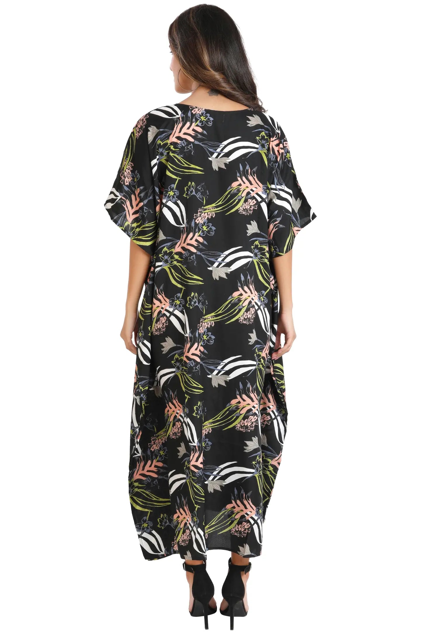 Women Long Kaftans Summer Holiday Caftan Dress 5 Colors S-3XL