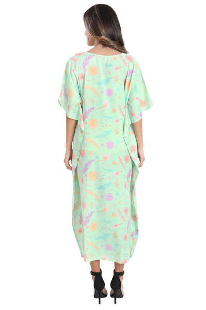 Women Long Kaftans Summer Holiday Caftan Dress 5 Colors S-3XL