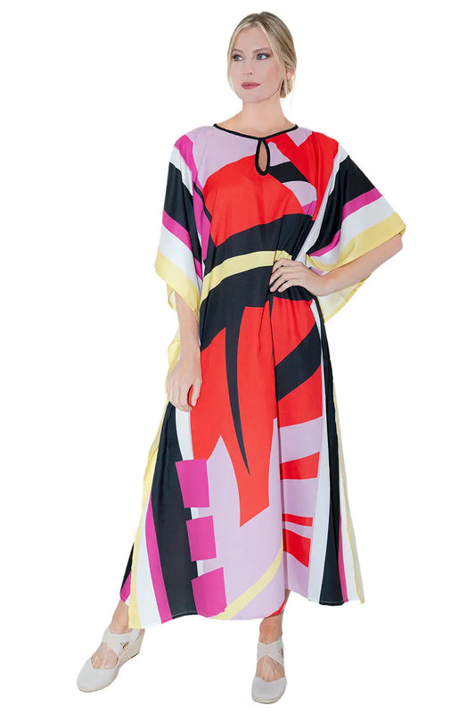 Women Long Kaftans Summer Holiday Caftan Dress Cherish Red S-3XL