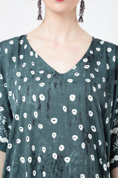 Women Long Kaftans Summer Holiday Caftan Dress Soothing Green S-3XL