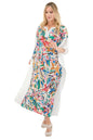 Women Long Kaftans Summer Holiday Caftan Dress Black Camo S-3XL