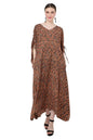 Women Midi Kaftans Summer Holiday Caftan Dress Dusky Orange S-3XL