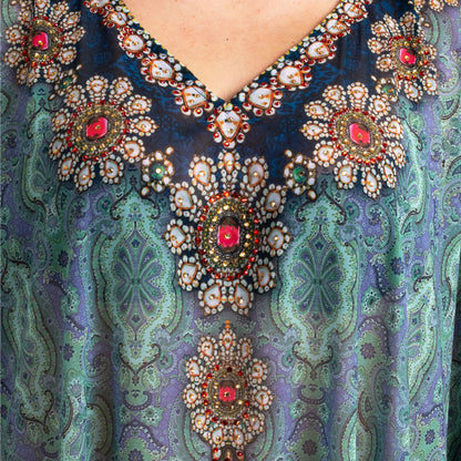 Women Long Kaftans Beach Caftan Dress 3 Colors S-3XL
