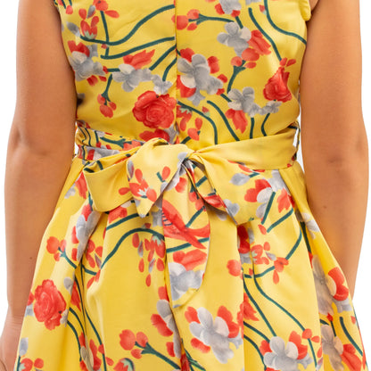 Girls Kids Vintage Style Shoulder Bow Dresses sizes from Bird Print - Available in 3 Colors
