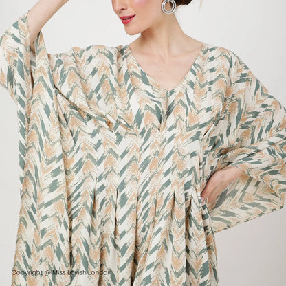 Women Midi Kaftans Summer Holiday Caftan Dress Multicolor S-3XL