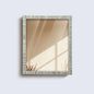 20"x24" Rectangular Mirror – Gray White Striped MDF Frame