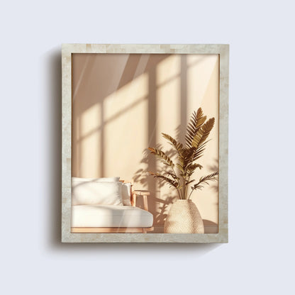 26x24 Rectangular Mirror Ivory Resin Inlay Frame