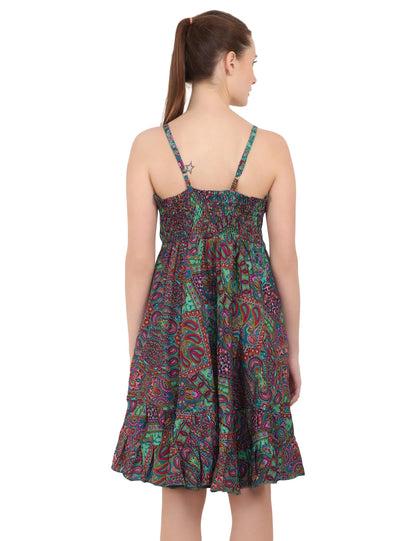 Women's Bohemian Inspired Casual Top Short Dresses in Two Sizes (P83)