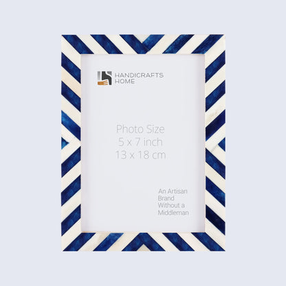 Picture Frames Chevron Pattern Bone Inlay Collection in 29 Sizes, Blue – Wholesale picture frames