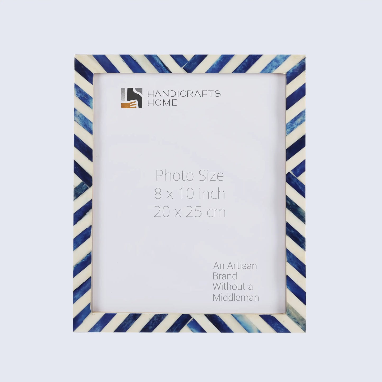 Picture Frames Chevron Pattern Bone Inlay Collection in 29 Sizes, Blue – Wholesale picture frames