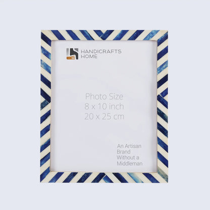 Picture Frames Chevron Pattern Bone Inlay Collection in 29 Sizes, Blue – Wholesale picture frames
