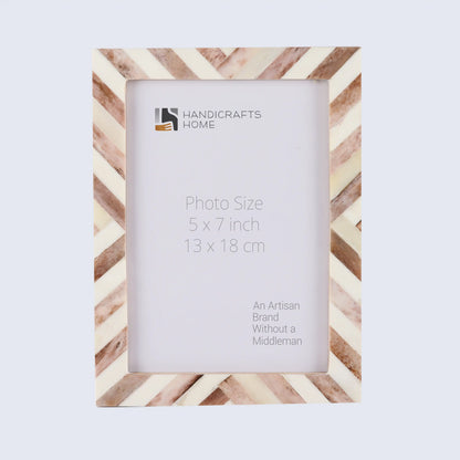 Picture Frames Chevron Pattern Bone Inlay Collection in 29 Sizes, Brown – Wholesale picture frames
