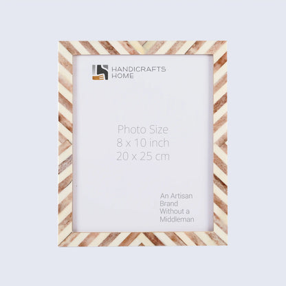 Picture Frames Chevron Pattern Bone Inlay Collection in 29 Sizes, Brown – Wholesale picture frames