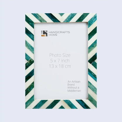 Picture Frames Chevron Pattern Bone Inlay Collection in 29 Sizes, Green – Wholesale picture frames