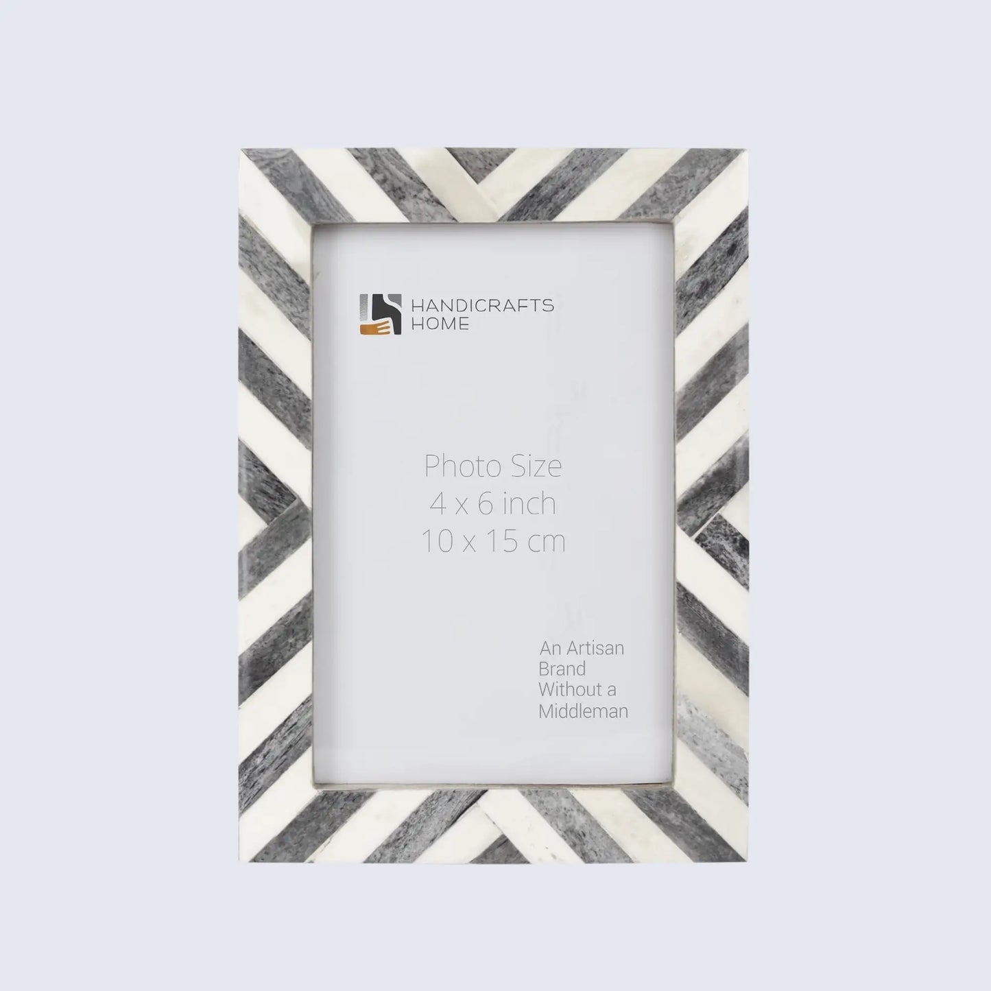 Picture Frames Chevron Pattern Bone Inlay Collection in 3 Sizes, Grey – Wholesale picture frames