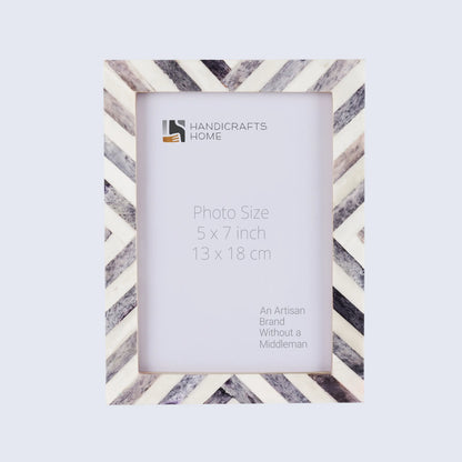 Picture Frames Chevron Pattern Bone Inlay Collection in 3 Sizes, Grey – Wholesale picture frames