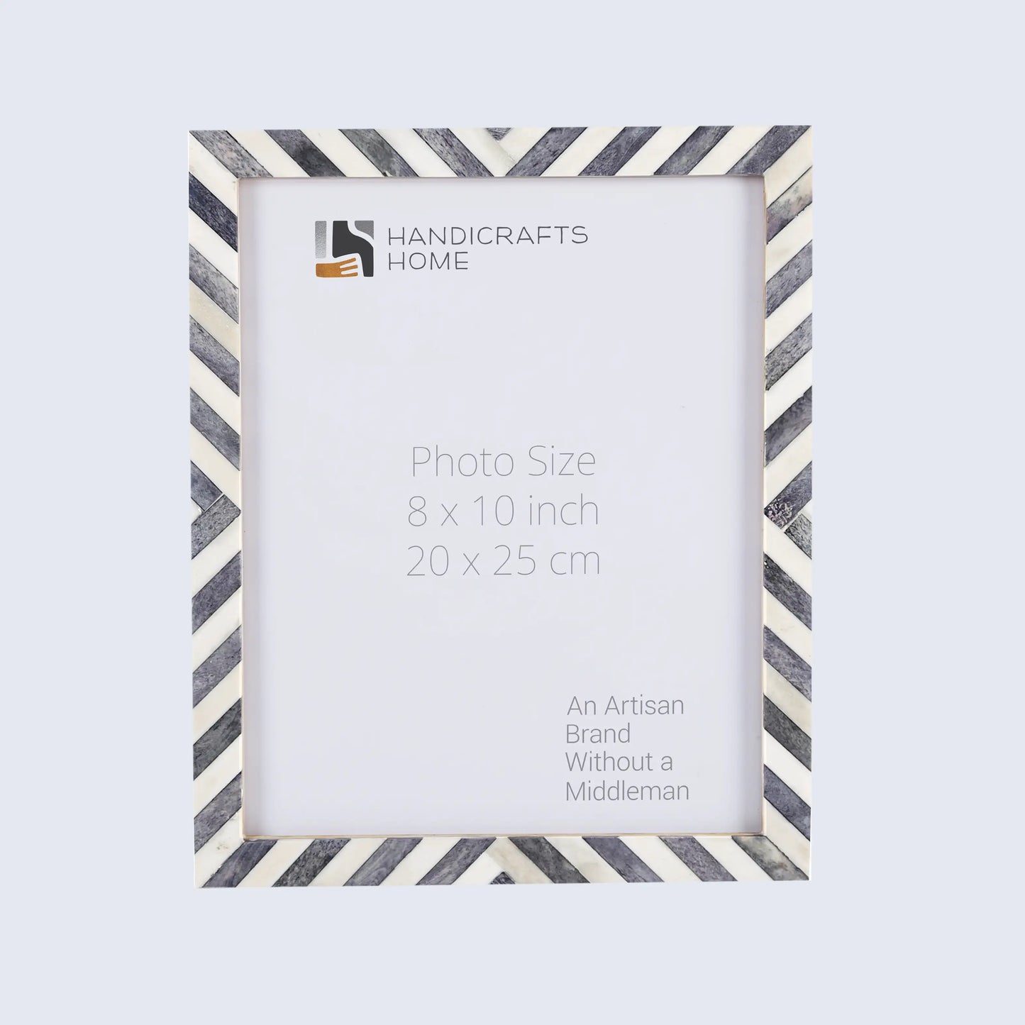 Picture Frames Chevron Pattern Bone Inlay Collection in 3 Sizes, Grey – Wholesale picture frames