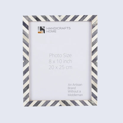 Picture Frames Chevron Pattern Bone Inlay Collection in 3 Sizes, Grey – Wholesale picture frames