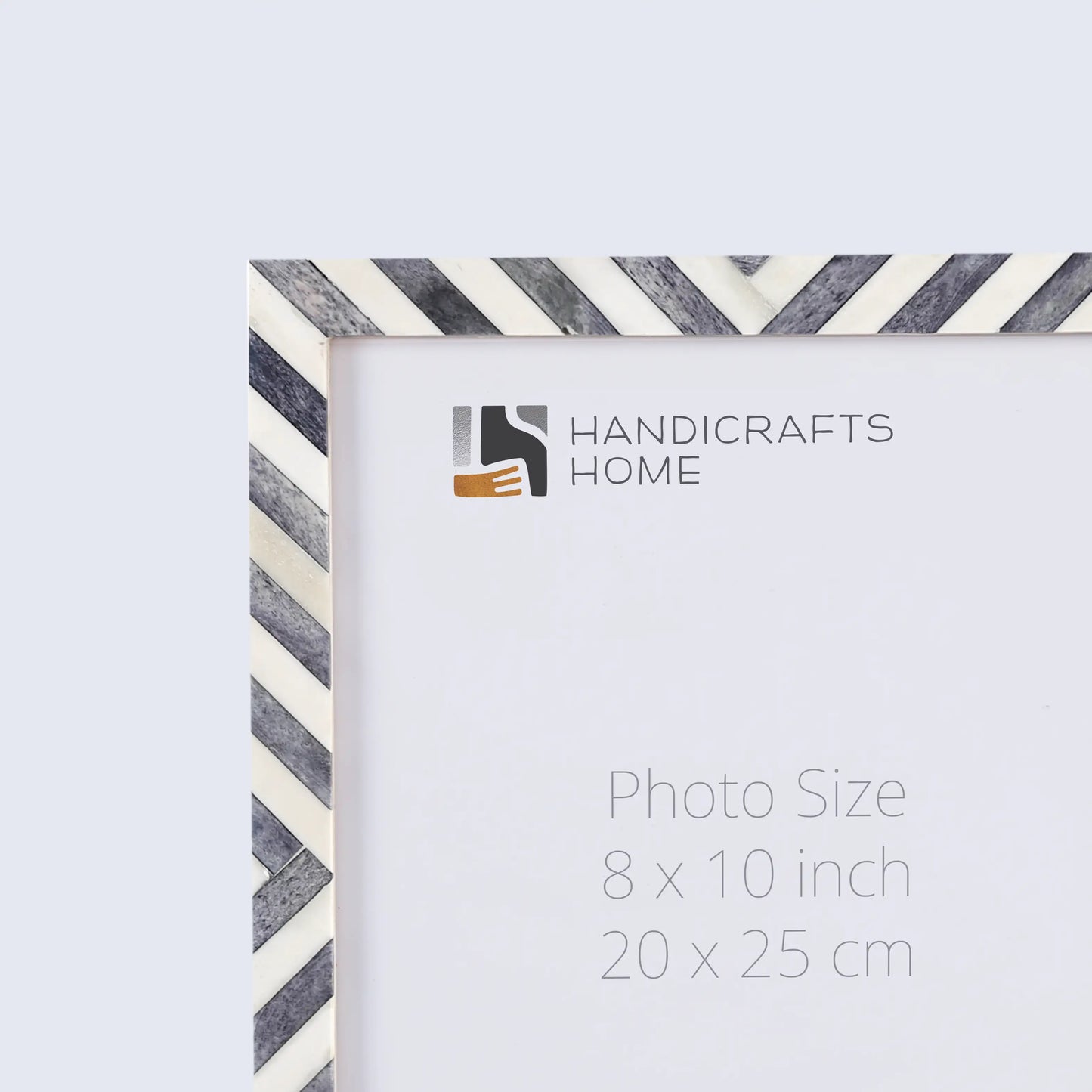 Picture Frames Chevron Pattern Bone Inlay Collection in 3 Sizes, Grey – Wholesale picture frames