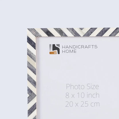 Picture Frames Chevron Pattern Bone Inlay Collection in 3 Sizes, Grey – Wholesale picture frames