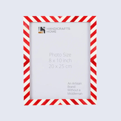 Picture Frames Chevron Pattern Bone Inlay Collection in 4 Sizes, Red – Wholesale picture frames