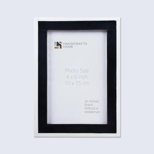 Classic Bone Inlay Picture Frame Black & White, 4x6,5x7,8x10