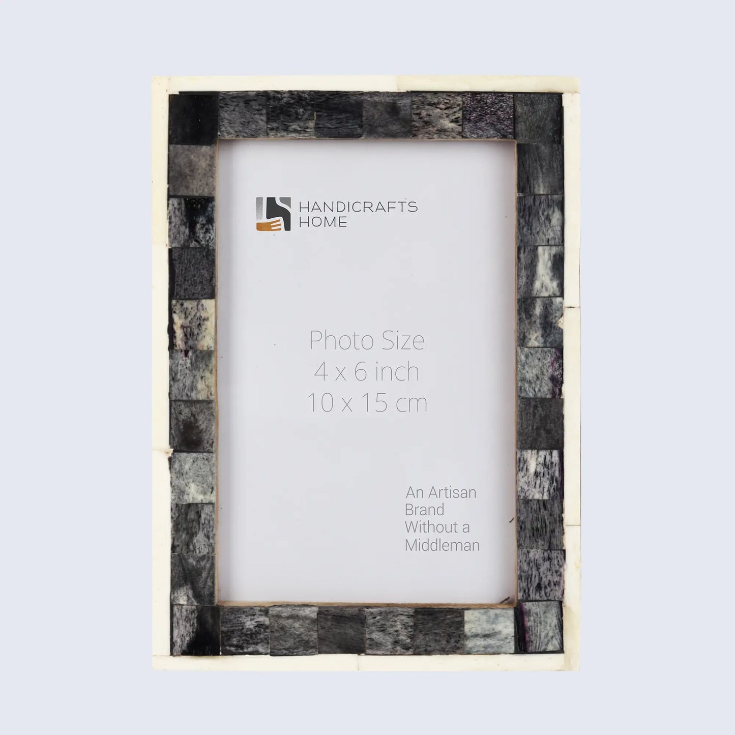 Classic Bone Inlay Picture Frame Gray & White, 4x6,5x7,8x10