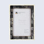 Classic Bone Inlay Picture Frame Gray & White, 4x6,5x7,8x10