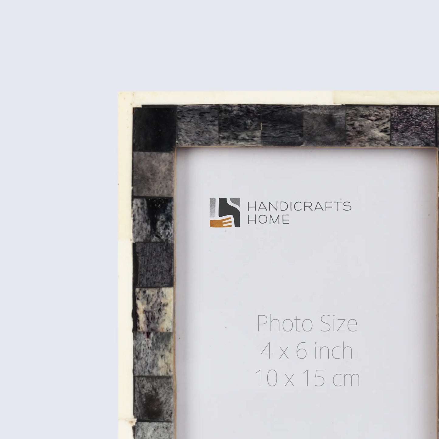 Classic Bone Inlay Picture Frame Gray & White, 4x6,5x7,8x10