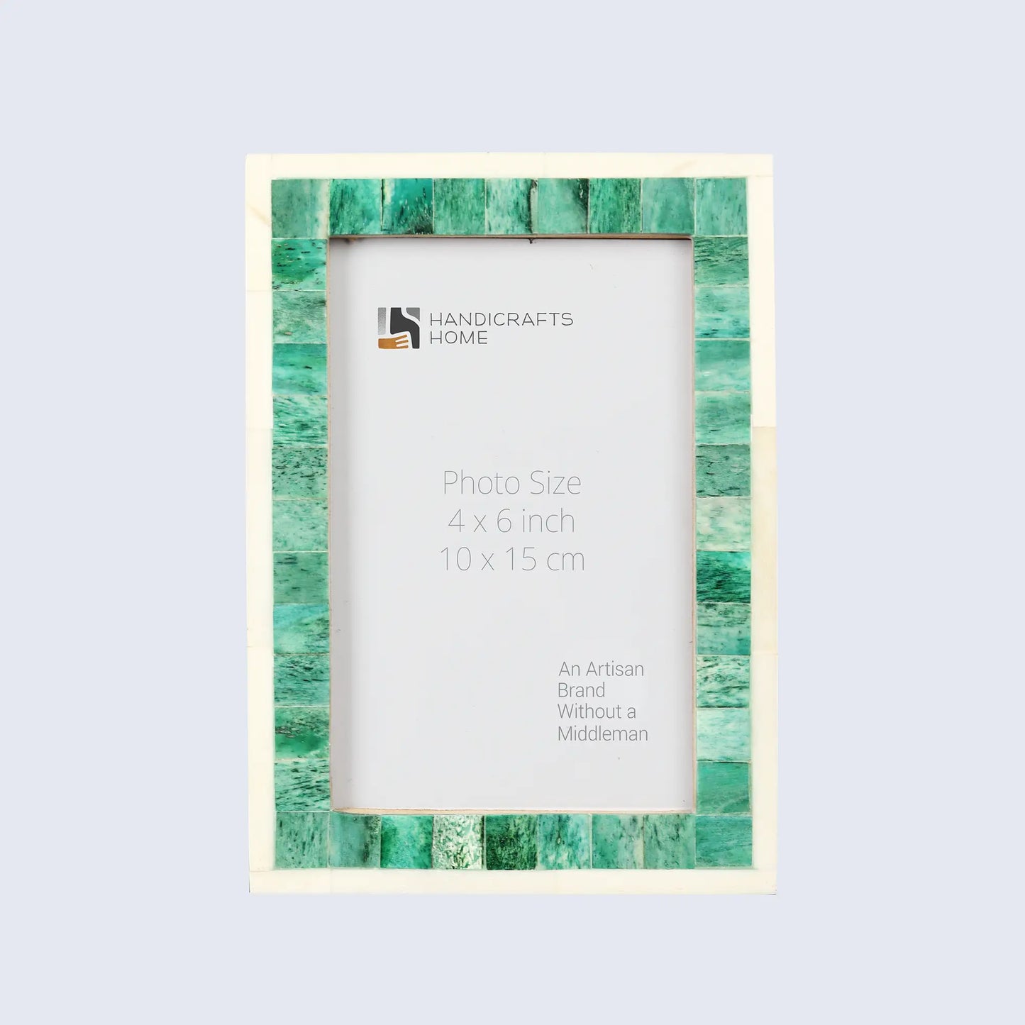 Classic Bone Inlay Picture Frame Green & White, 4x6,5x7,8x10