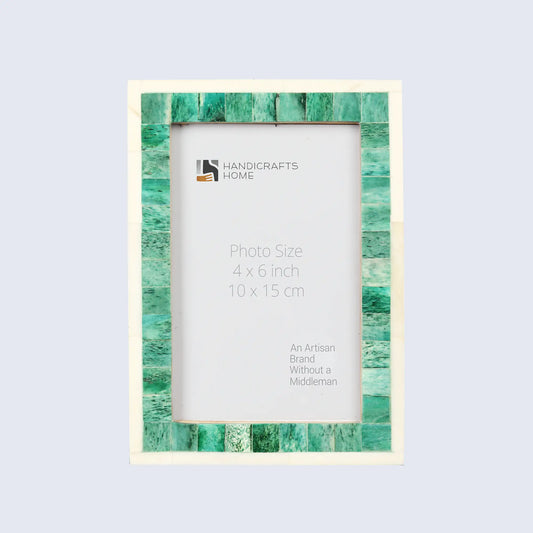 Classic Bone Inlay Picture Frame Green & White, 4x6,5x7,8x10