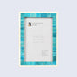 Classic Bone Inlay Picture Frame Turq & White, 4x6,5x7,8x10