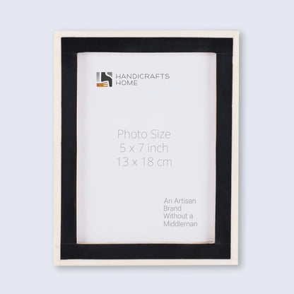 Classic Bone Inlay Picture Frame Black & White, 4x6,5x7,8x10