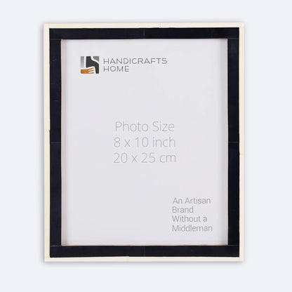 Classic Bone Inlay Picture Frame Black & White, 4x6,5x7,8x10