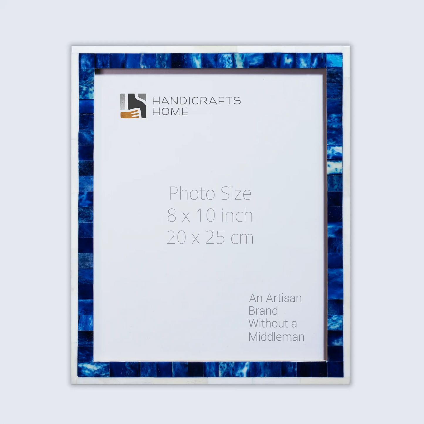 Classic Bone Inlay Picture Frame Blue & White, 4x6,5x7,8x10