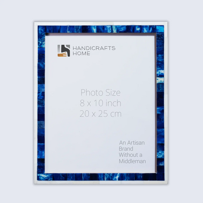 Classic Bone Inlay Picture Frame Blue & White, 4x6,5x7,8x10