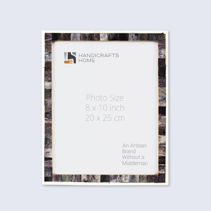 Classic Bone Inlay Picture Frame Gray & White, 4x6,5x7,8x10