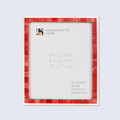 Classic Bone Inlay Picture Frame Red & White, 4x6,5x7,8x10