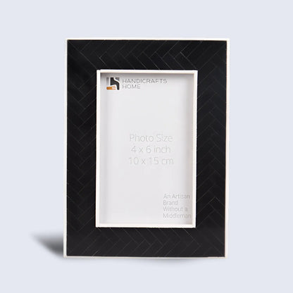 Black & White Resin Inlay Handmade Picture Frame – 4x6 & 5x7 – Wholesale picture frames