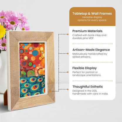 Wood & Bone inlay Wooden Handmade Picture Frame – Wholesale picture frames
